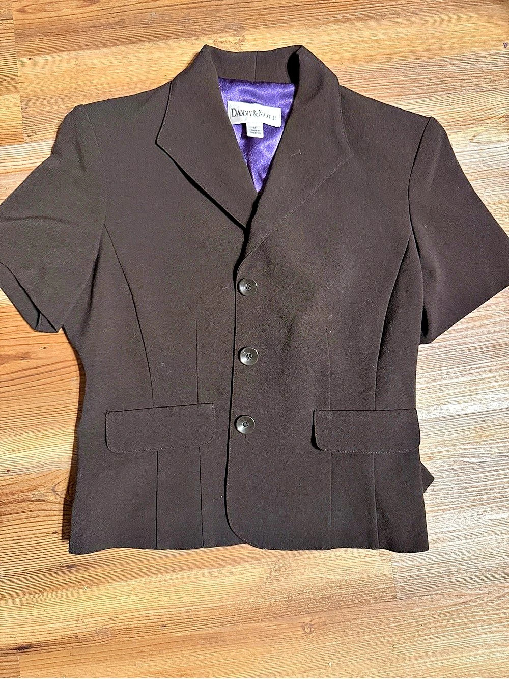 Danny & Nicole Black Blazer Size 4P Like New